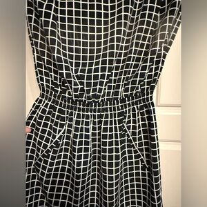 NWOT. Charming Charlie. Black and White Checkered Strapless Dress